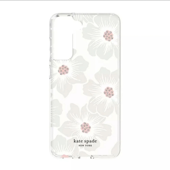 Kate Spade New York Hollyhock Floral Clear/Cream Phone Case
